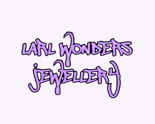 Gift card image for handmade jewellery by Larl Wonders – logo based, perfect present